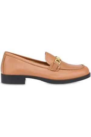 Moschino Heart-charm leather loafers
