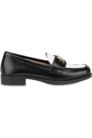 Moschino Logo-plaque leather loafers