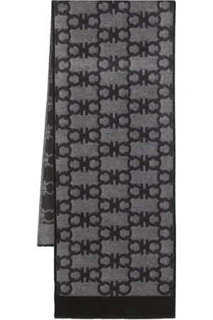 Salvatore Ferragamo Gancini-jacquard silk blend scarf