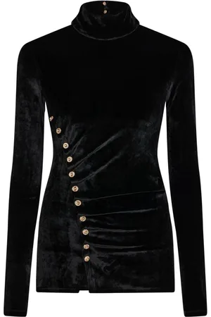 Paco rabanne Draped velvet top