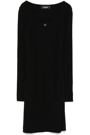 Dsquared2 Logo-plaque midi dress