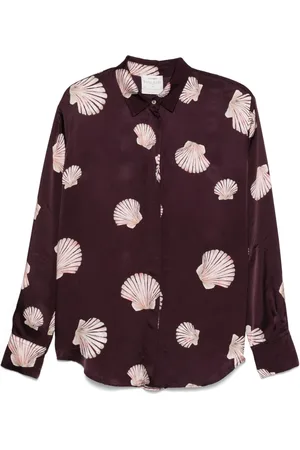 FORTE FORTE Shell-print shirt