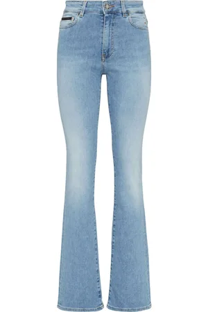 Philipp Plein Logo-appliqu??d flared jeans