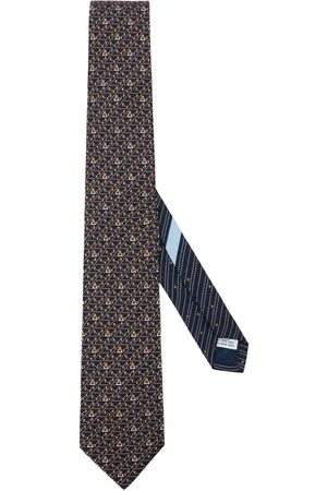 Salvatore Ferragamo Tag-print silk tie