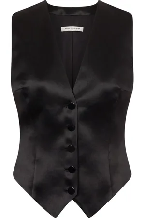 Serafini V-neck satin waistcoat