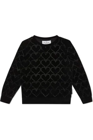 Philipp Plein Heart-studded sweatshirt