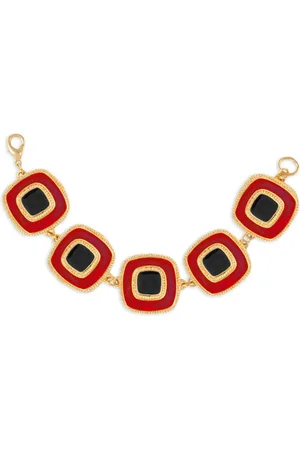 Susan Caplan 1990s enamel link bracelet