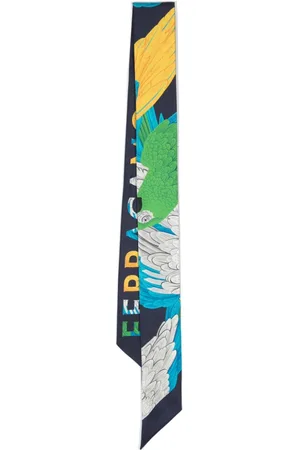 Salvatore Ferragamo Parrot-print silk scarf