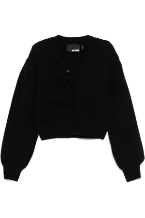ROTATE Knitted cropped cardigan