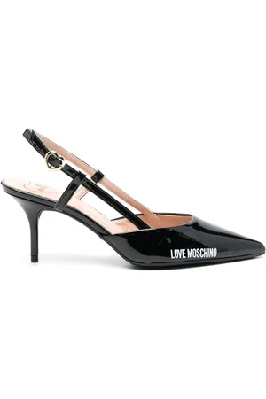 Moschino 80mm logo-print pump