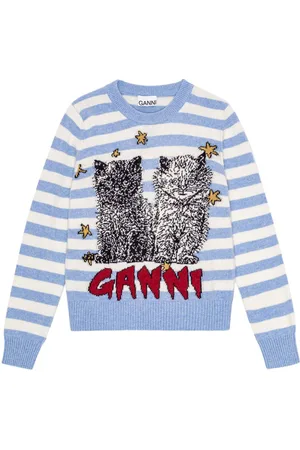 Ganni Embroidered long sleeve jumper