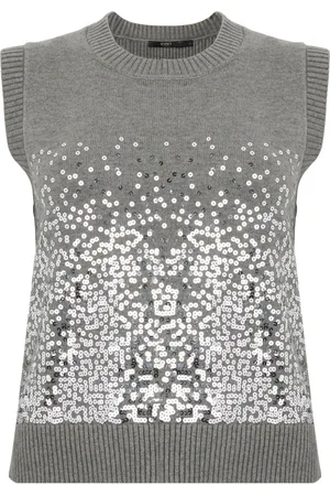 SEVENTY BY SERGIO TEGON Sequinned knitted top