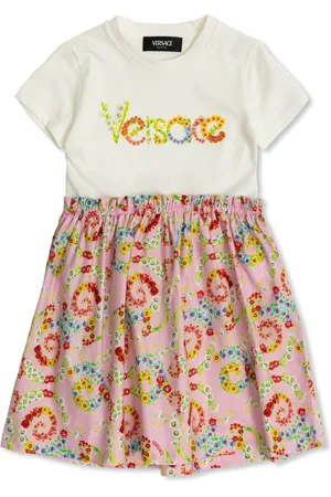 VERSACE Floral Swirl T-shirt dress