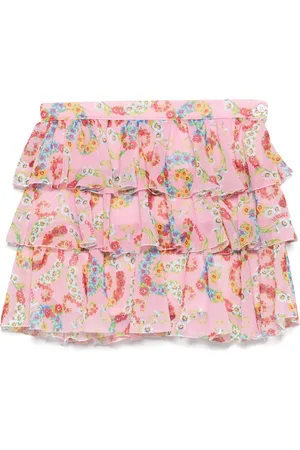 VERSACE Floral-print skirt