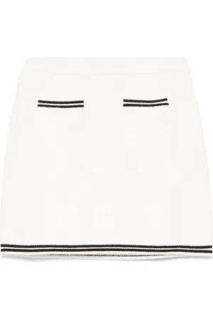 Self-Portrait Bow-jacquard mini skirt