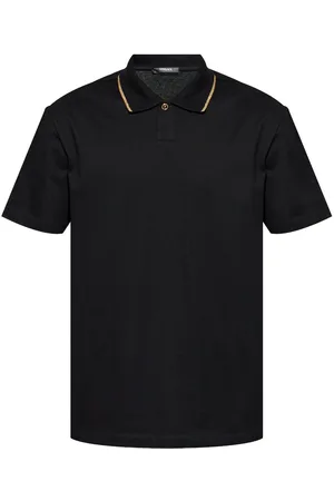 VERSACE Stripe-detail polo shirt