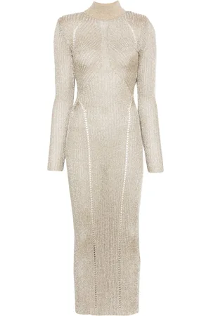 Self-Portrait Lurex knitted maxi dress