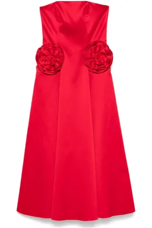 NISSA Floral-appliqu?? midi dress