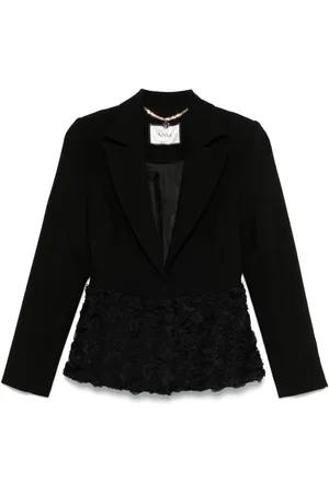 NISSA Flower-appliqu?? blazer