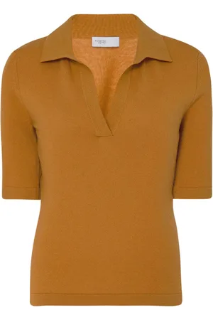 ROSETTA GETTY Open-neck knit polo shirt