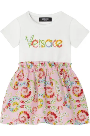 VERSACE Floral Swirl T-shirt dress