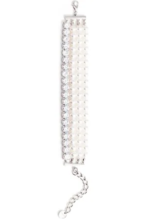 Self-Portrait Pearl diamante bracelet
