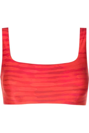 Lenny Niemeyer Stripe-pattern square-neck bikini top