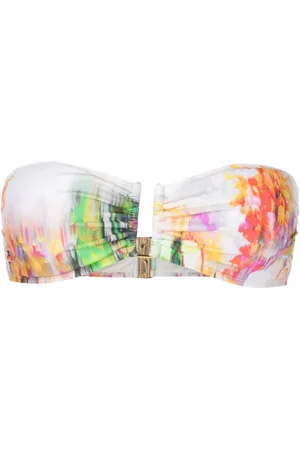Lenny Niemeyer Abstract-print bandeau bikini top