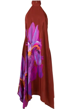 Lenny Niemeyer Orchid-print silk dress