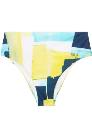 Lenny Niemeyer Abstract-pattern print high-waist bikini bottoms