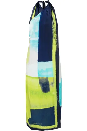 Lenny Niemeyer Abstract-print wraparound midi dress