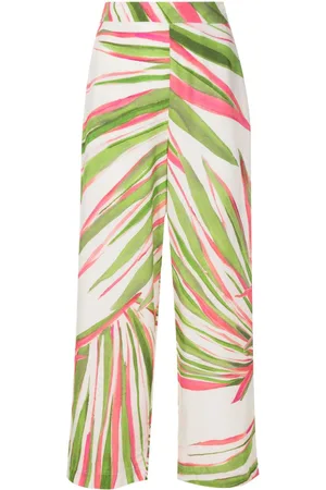 Lenny Niemeyer Leaf-print cropped trousers