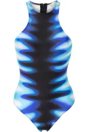 Lenny Niemeyer Abstract-print halterneck swimsuit