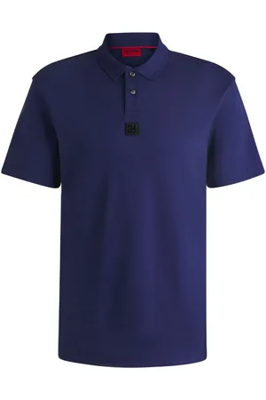 HUGO BOSS Stacked logo interlock-cotton polo shirt