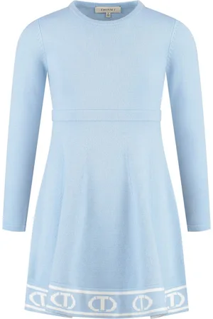 Twin-Set Logo-trim knitted dress