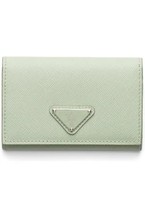 Prada Triangle-logo leather cardholder