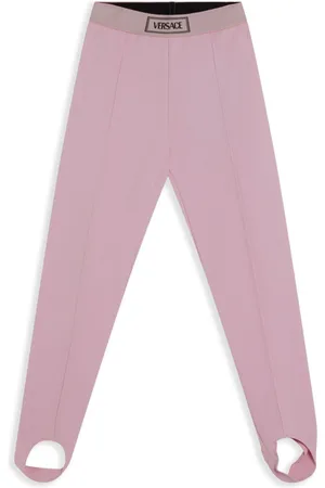 VERSACE Logo-waistband leggings