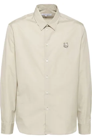 Maison Kitsuné Fox Head-embroidered shirt