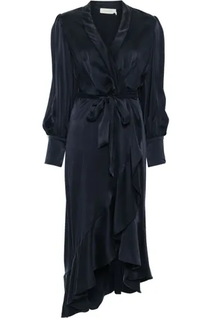 ZIMMERMANN Wrap silk midi dress
