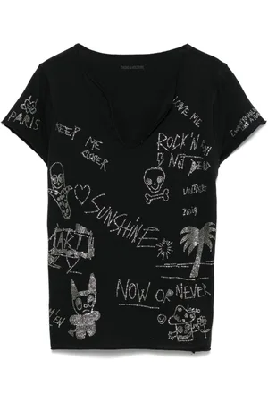 Zadig & Voltaire Crystal-embellished T-shirt