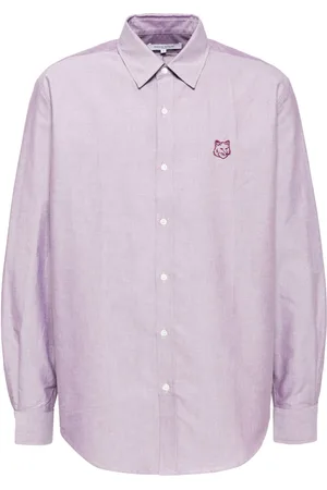 Maison Kitsuné Fox Head-embroidered shirt