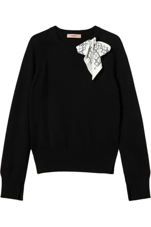 Twin-Set Scarf-detail sweater
