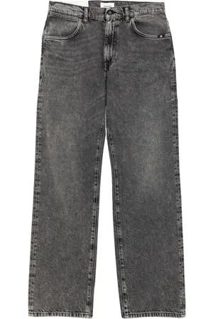 AMISH Logo-tag straight-leg jeans