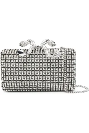 Self-Portrait Crystal-embellished clutch bag