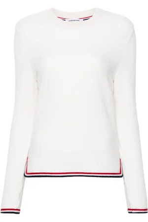 Thom Browne Striped-border cashmere jumper