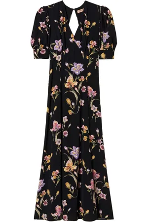 Twin-Set Floral-print crepe dress