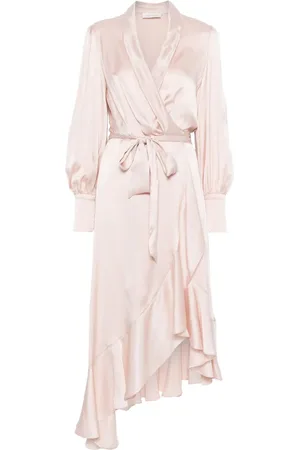 ZIMMERMANN Wrap silk midi dress