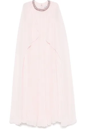 Self-Portrait Chiffon cape midi dress