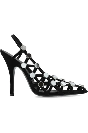 The Attico 100mm Grid pumps