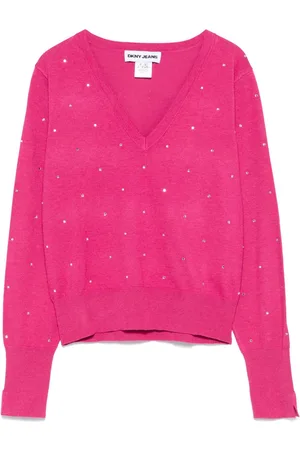 DKNY Studs V-neck sweater